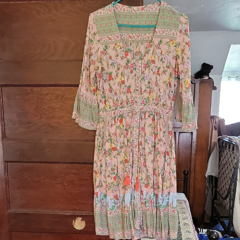 Floral Bohemian Dress - Multicolor